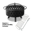 Ver imagem 3 de Lareira Fire Pit Portátil Jardim Desmontável Redonda Metal