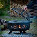 Ver imagem 5 de Lareira Fire Pit Portátil Jardim Desmontável Redonda Metal