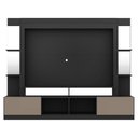 Ver imagem 6 de Estante com Suporte Tv 65" Prateleiras C/ Espelho Oslo Multimóveis V3385