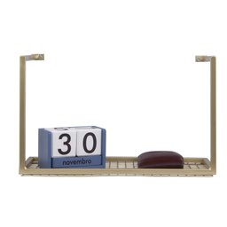 Prateleira de Ferro Estilo Industrial Organizador Aço Angra - Dourado - 6