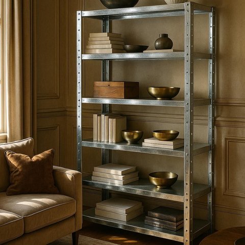 Estante Prateleira Aço Dupla 6 Bandeja 90cm Galvanizada - Rede Móveis