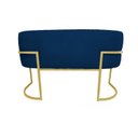 Ver imagem 5 de Namoradeira Poltrona Decorativa Luana Suede Azul Marinho com Base Dourada - Fm