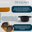 Ver imagem 6 de Kit Molho com Panelinha de Ferro Suporte de Madeira Teca