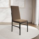 Ver imagem 1 de Cadeira de Jantar Estofada Mônaco Premium para Mesa Sala de Jantar Cozinha Conforto - Marrom
