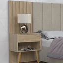 Ver imagem 3 de CABECEIRA CAMA CASAL BOX ZARA COM MESA DE CABECEIRA