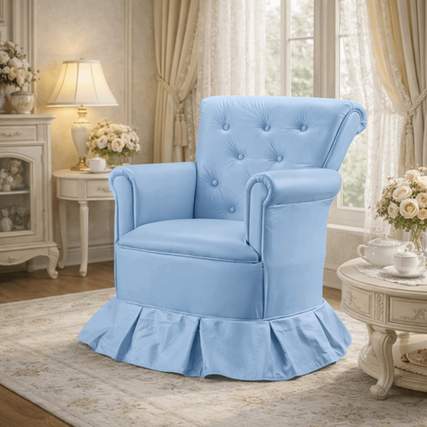 Poltrona Cadeira Amamentação Descanso Confortável Quarto Sala Leitura Corino:corino Azul