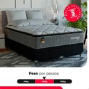 Ver imagem 5 de Cama Box Casal Bipartido + Colchão Comfort Class Pillow Top Cinza/suede Preto