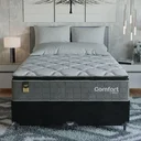 Ver imagem 6 de Cama Box Casal Bipartido + Colchão Comfort Class Pillow Top Cinza/suede Preto