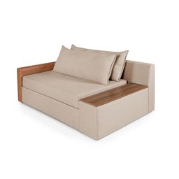 Sofá Cama Panamá Compose Linho Bege 2 Lugares Império Estofados - 2