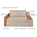 Ver imagem 7 de Sofá Cama Panamá Compose Linho Bege 2 Lugares Império Estofados