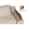 Sofá Cama Panamá Compose Linho Bege 2 Lugares Império Estofados - 6