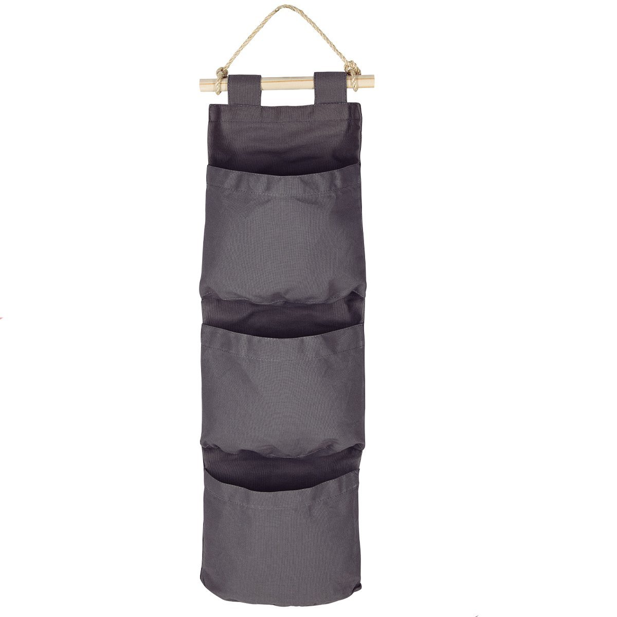 Organizador 3 Bolsos de Lona e Corda para Pendurar - Tramontina - Cinza 91751/033