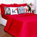 Ver imagem 1 de Kit Cobreleito e Lençol Liberty Queen com Almofadas 8 Peças:vermelho