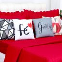 Ver imagem 2 de Kit Cobreleito e Lençol Liberty Queen com Almofadas 8 Peças:vermelho