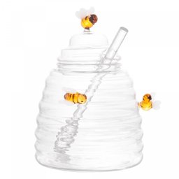 Meleira de Vidro com Pegador Lovely Bee 10cm X 13,5 - 5
