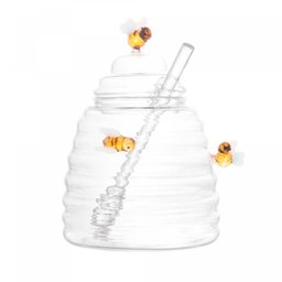 Meleira de Vidro com Pegador Lovely Bee 10cm X 13,5 - 6