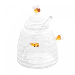 Meleira de Vidro com Pegador Lovely Bee 10cm X 13,5