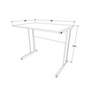 Ver imagem 3 de Mesa Escrivaninha de Estudos 90cm X 60cm Pé Metal F5 Office