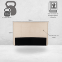 Ver imagem 2 de Cabeceira Queen Ayla Estofada Linho 180cm x 125cm Bege Casavee