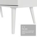 Ver mais imagens de Kit 2 Peças com Escrivaninha em L 3 Gavetas e Armário Multiuso com Vidro Madesa Branco