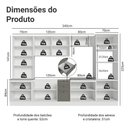 Ver imagem 3 de Armário de Cozinha Completa 340 cm Branco/Cinza Vik Madesa 01