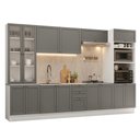 Ver imagem 2 de Armário de Cozinha Completa 340 cm Branco/Cinza Vik Madesa 01