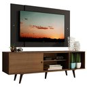 Ver imagem 2 de Rack Madesa Dubai com Pés e Painel para Tv até 58 Polegadas - Rustic/preto 5zd8