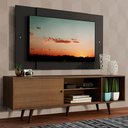 Ver imagem 1 de Rack Madesa Dubai com Pés e Painel para Tv até 58 Polegadas - Rustic/preto 5zd8