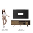 Ver imagem 6 de Rack Madesa Dubai com Pés e Painel para Tv até 58 Polegadas - Rustic/preto 5zd8