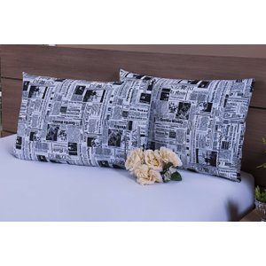 Jogo Lençol King Size 3 Peças Casal 150 Fios 100% Algodão jornal