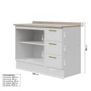 Ver imagem 3 de Balcão para Pia Planejado 120cm com Tampo Marselha CabeCasa MadeiraOriginals Branco