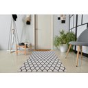 Ver imagem 2 de Tapete Passadeira 1,35M X 50CM Arabesco Antiderrapante Branco/Preto