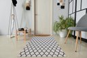 Ver imagem 2 de Tapete Passadeira 1,35M X 50CM Arabesco Antiderrapante Branco/Preto