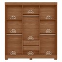 Ver imagem 4 de Guarda Roupa Casal 6 Portas Toledo com Espelho Jatobá - Santos Andirá