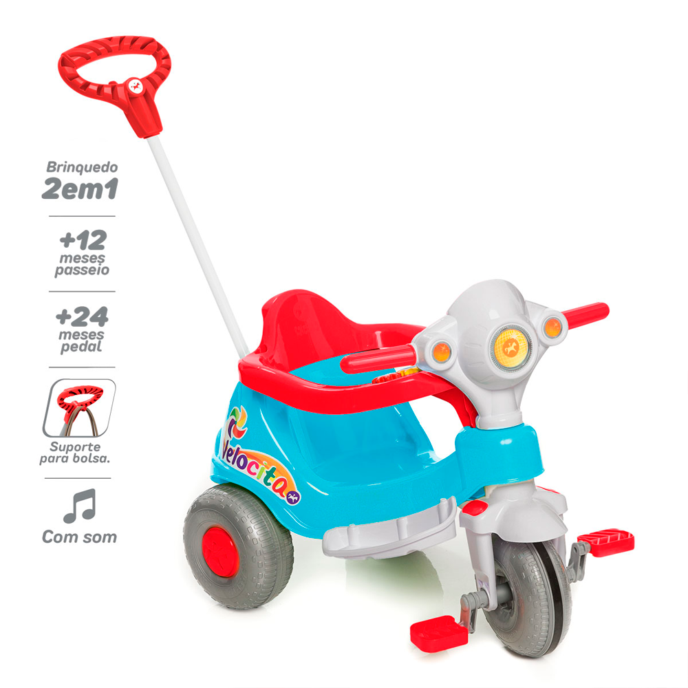 Motoca Totoca Carrinho Moto Infantil Menino Passeio Azul Calesita  Brinquedos Overlar: Produtos para sua casa, móveis, tecnologia, brinquedos  e eletrodomésticos