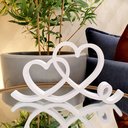Ver imagem 3 de Estatueta Coração Romance 26cm - Decoração Casal Quarto Sala - Cor: Branco
