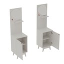 Ver imagem 3 de Conjunto Banheiro 45x172cm 1 Porta 2 Nichos e Espelho Branco Bn3684
