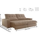 Ver imagem 3 de Sofa Retrátil Dublin 2,30m Mola Ensacada 04 Lugares Txr