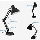 Ver imagem 3 de Luminaria Regulavel Articulada Escritorio Leitura Base Mesa Metal Articulavel Preto