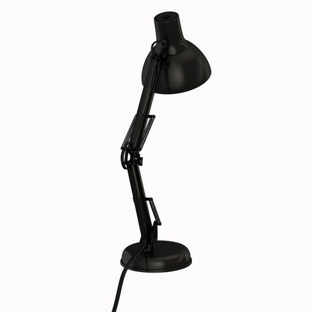 Luminaria Regulavel Articulada Escritorio Leitura Base Mesa Metal Articulavel Preto - 9