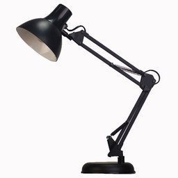 Luminaria Regulavel Articulada Escritorio Leitura Base Mesa Metal Articulavel Preto - 2
