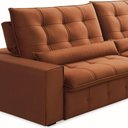 Ver imagem 6 de Sofá Retrátil Reclinável para Sala 4 Lugares 290cm Curie F04 Veludo Terracota - Lyam Decor