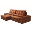 Ver imagem 7 de Sofá Retrátil Reclinável para Sala 4 Lugares 290cm Curie F04 Veludo Terracota - Lyam Decor