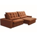 Ver imagem 1 de Sofá Retrátil Reclinável para Sala 4 Lugares 290cm Curie F04 Veludo Terracota - Lyam Decor