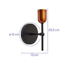 Ver imagem 4 de Arandela Parede Cabeceira Quarto e Lavabo Preto e Cobre