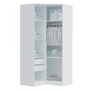 Ver imagem 4 de Guarda-Roupa Canto Closet com 2 Portas e 2 Gavetas MDF Requinte+ Branco
