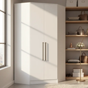Ver imagem 1 de Guarda-Roupa Canto Closet com 2 Portas e 2 Gavetas MDF Requinte+ Branco
