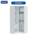 Ver imagem 6 de Guarda-Roupa Canto Closet com 2 Portas e 2 Gavetas MDF Requinte+ Branco