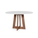 Ver imagem 1 de Mesa de Jantar Redonda 6 Lugares 120cm Montreal Branco/noronha - Straub Web