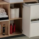 Ver imagem 4 de Gabinete e Espelheira 120cm Plena Premium Elite Marrom/Freijó/Branco